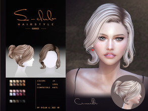 Sims 4 — Elegante updo hairstyle (Camille020922)  by S-Club — Elegante updo hairstyle (Camille020922), with 24 swatches,