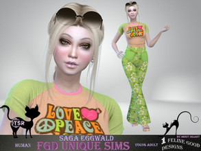 Sims 4 — Saga Eggwald by Merit_Selket — Saga loves art, vegetarien food and is a total romantic young Lady Saga Eggwald