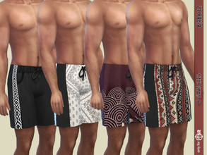 Sims 4 — Hiroshi Summer Set - Shorts by Birba32 — These shorts match perfectly the Hiroshi kimono but you can use them