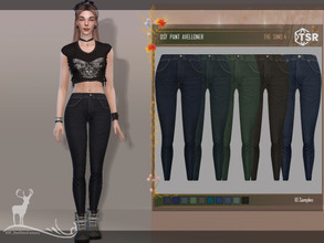 Sims 4 — AVELLONER PANT/ RECOLOR by DanSimsFantasy — Denim pants. samples: 10 Location: bottom Cloning object: Base of