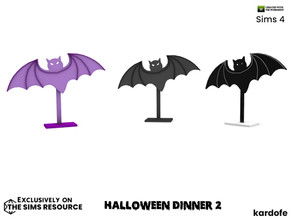 Sims 4 — Halloween Dinner_Bat by kardofe — Decorative bat, to decorate the table , in three colour options