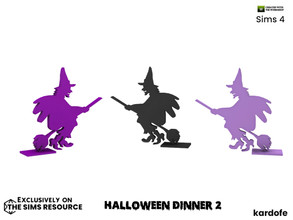 Sims 4 — Halloween Dinner_Little witch by kardofe — Decorative witch, to decorate the table, in three colour options