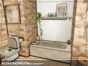 Sims 4 — Aldad Bathroom (TSR only CC) by xogerardine — Beautiful, light bathroom!