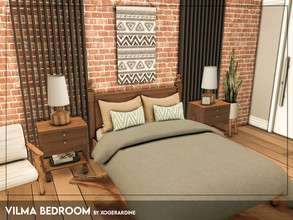 Sims 4 — Vilma Bedroom (TSR only CC) by xogerardine — Modern, cozy bedroom.