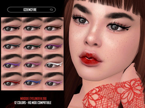 Sims 4 — Maddie Eyeliner N.196 by IzzieMcFire — Maddie Eyeliner N.196 contains 12 colors in HQ texture. Standalone item
