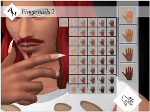 Sims 4 — Fingernails 2 by AleNikSimmer — My old claws converted to the fingernails category with new improved textures