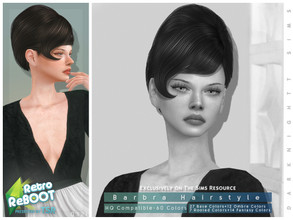 Sims 4 — Retro ReBOOT-Barbra Hairstyle by DarkNighTt — Retro ReBOOT-Barbra Hairstyle 60 colors (27 Base Colors+12 Ombre