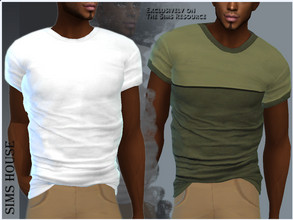 Sims 4 — MEN'S TWO-COLOR T-SHIRT by Sims_House — MEN'S TWO-COLOR T-SHIRT 10 options. Men's two-color t-shirt for The Sims