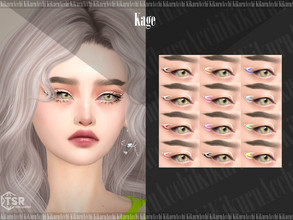 Sims 4 — Kage Graphic Liner by Kikuruacchi — - It is suitable for Female and Male. ( Teen to Elder ) - 12 swatches - HQ