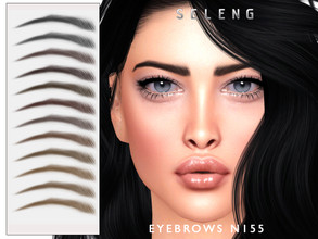 Sims 4 — Eyebrows N155 by Seleng — The eyebrows has 21 colours and HQ compatible. Allowed for teen, young adult, adult