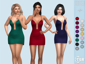 Sims 4 — Hunter Dress by Sifix2 — A short party dress. Comes in 15 colors for teen, young adult and adult sims. Thank you
