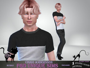 Sims 4 — Viggo Andersson by Merit_Selket — the person who loves Viggo the most is Viggo and he is the Highschools Drama