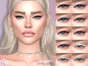 Sims 4 — Julietta Eyeliner by MSQSIMS — This eyeliner comes in 10 colors. It is suitable for Female/Male from Teen-