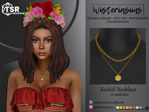 Sims 4 — Xochitl Necklace by WisteriaSims — Collaboration with Se Habla Simlish & Beto_ae0 **To have the complete