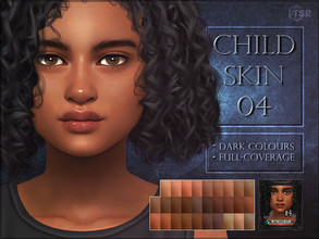 Sims 4 — Child skin 04 - medium and dark colours by RemusSirion — Full-coverage skin for kids in medium and dark shades