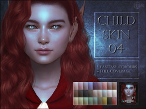 Sims 4 — Child skin 04 - fantasy colours by RemusSirion — Full-coverage skin for kids in fantasy shades This skin comes