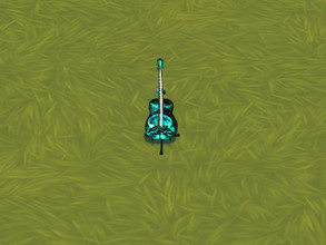 Sims 4 — Glowing Teal Guitar by Littlelady86 — This is a guitar that I created. 