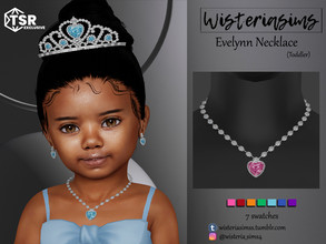 Sims 4 — Evelynn Necklace (toddler) by WisteriaSims — **FOR TODDLER **NEW MESH - Necklace Category - 7 swatches - Base