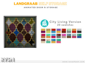 Sims 4 — Landgraab Self Storage Door - City Living Required by RAVASHEEN — These garage doors function just like most