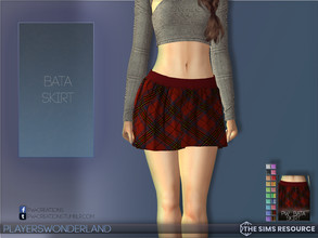 Sims 4 — Bata Skirt by PlayersWonderland — This skirt makes your teenage girl or adult student the star of its