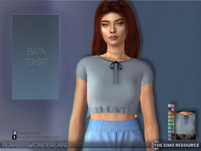Sims 4 — Bata Tshirt by PlayersWonderland — The matching Tshirt to my Bata Skirt Coming in 30 swatches. 13 solids/ 7