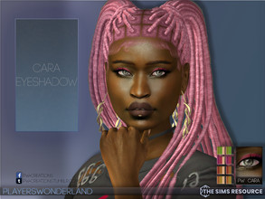 Sims 4 — Cara Eyeshadow by PlayersWonderland — A nice looking eyeshadow with warm colors and 4 swatches with a golden