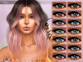 Sims 4 — [Patreon] Alexa Eyes N106 by MagicHand — Stunning eyes for males and females in 16 swatches - HQ Compatible.