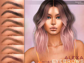 Sims 4 — [Patreon] Alexa Eyebrows N161 by MagicHand — Rounded eyebrows in 13 colors - HQ Compatible. Preview - CAS