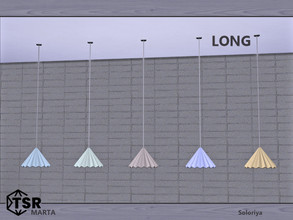 Sims 4 — Marta. Ceiling Light, long by soloriya — Ceiling light, long. Part of Marta set. 5 color variations. Category: