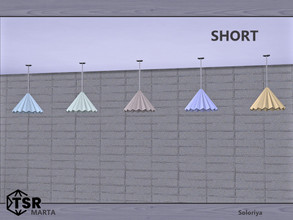 Sims 4 — Marta. Ceiling Light, short by soloriya — Ceiling light, short. Part of Marta set. 5 color variations. Category: