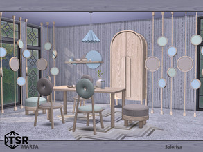Sims 4 — Marta by soloriya — A set of minimalist furniture for dining rooms. Has 2 color palettes, includes 9 objects: