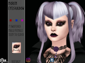 Sims 4 — Morin Eyeshadow by Reevaly — 7 Swatches. Teen to Elder. Male and Female. Base Game compatible. Please do not