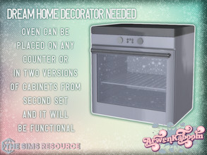 Sims 4 — Farina - Oven by ArwenKaboom — Dream Home Decorator needed for this cooktop to show up in the game. In multiple