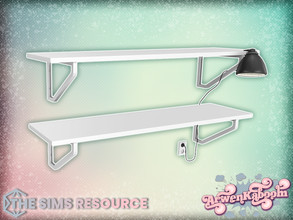 Sims 4 — Farina - Shelf With Light by ArwenKaboom — Base game object in multiple recolors. Find all objects by searching