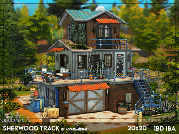 Sims 4 — Sherwood Track (NO CC) by xogerardine — Small, converted factory! Love how it turned out, it just gives you the