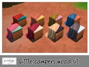 Sims 4 — Little campers wood sit by so87g — cost: 100$, 8 colors, you can find it in comfort - chair (living) All my