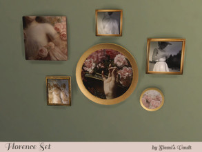 Sims 4 — Florence set Paintings by Siomi's Vault by siomisvault — Many paintings on your wall, it's very Rococo, hope you