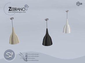 Sims 4 — Zebrano ceiling lamp by SIMcredible! — by SIMcredibledesigns.com 3 colors variations