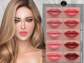 Sims 4 — LIPSTICK Z214 by ZENX — -Base Game -All Age -For Female -10 colors -Works with all of skins -Compatible with HQ