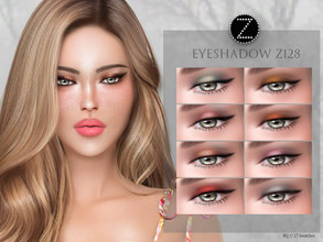 Sims 4 — EYESHADOW Z128 by ZENX — -Base Game -All Age -For Female -27 colors -Works with all of skins -Compatible with HQ