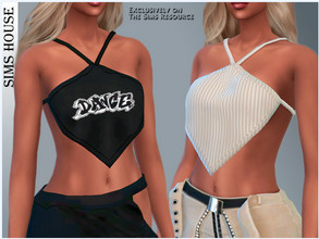 Sims 4 — WOMEN'S TOP ROMBUS by Sims_House — WOMEN'S TOP ROMBUS 14 options. Women's summer top in the shape of a rhombus