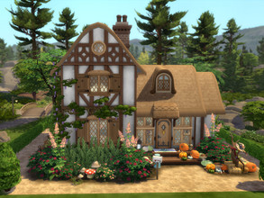 Sims 4 — Rose petal Cottage no cc by sgK452 — Lot 20x20 Charming little cottage for couples who love the countryside,