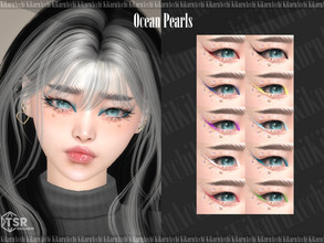 Sims 4 — Ocean Pearls Eyeshadow by Kikuruacchi — - It is suitable for Female and Male. ( Teen to Elder ) - 10 swatches -