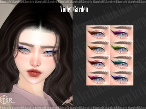 Sims 4 — Violet Garden Eyeshadow by Kikuruacchi — - It is suitable for Female and Male. ( Teen to Elder ) - 8 swatches -