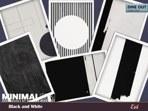 Sims 4 — MinimalSim_Black and White by evi — Minimal abstracr paintings