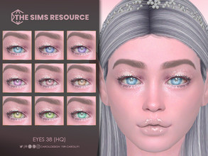 Sims 4 — Eyes 38 (HQ)  by Caroll912 — A 9-swatch fantasy set of celestial eyes in different shades of pastel rainbow.