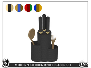 Sims 4 — Modern Kitchen Knife Block Set by nemesis_im — Knife Block Set from Modern Kitchen Set - 4 Colors - Base Game