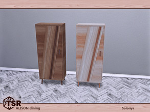 Sims 4 — Alison Dining. Cabinet, left by soloriya — Cabinet, left version. Part of Alison Dining set. 2 color variations.