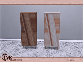 Sims 4 — Alison Dining. Cabinet, right by soloriya — Cabinet, left version. Part of Alison Dining set. 2 color