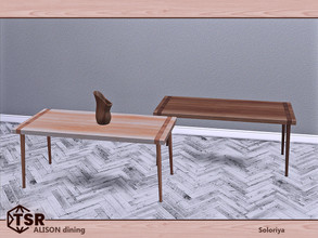 Sims 4 — Alison Dining. Dining Table by soloriya — Dining table. Part of Alison Dining set. 2 color variations. Category: